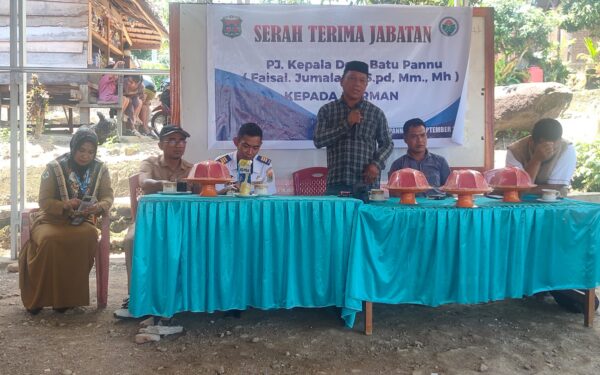 Kegiatan Serah terima jabatan PJ. Kepala Desa Batu Pannu