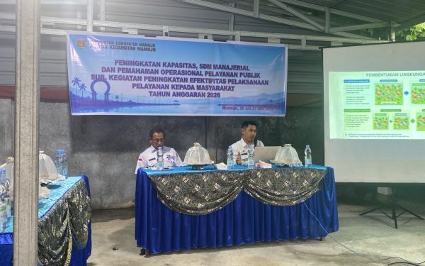 Peningkatan Kapasitas SDM Manajerial dan Pemahaman Operasional Pelayanan Publik Digelar di Kantor Kecamatan Mamuju